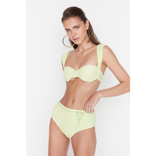 Trendyol Trendyol Mint Accessory Detailed Textured Bikini Bottoms
