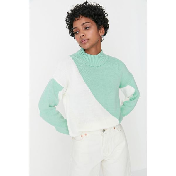 Trendyol Trendyol Mint Color Block Knitwear Sweater