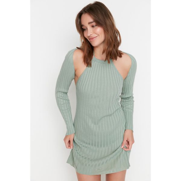 Trendyol Trendyol Mint Cut-Out Detailed Knitwear Dress