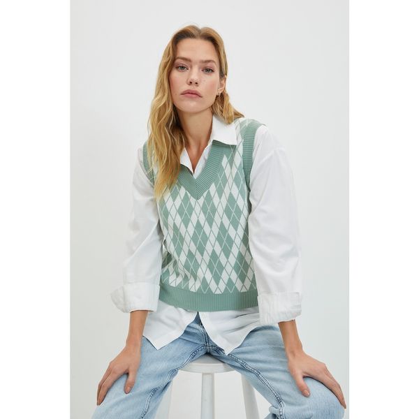 Trendyol Trendyol Mint Jacquard Knitwear Sweater