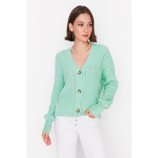 Trendyol Trendyol Mint Knitted Detailed Knitwear Cardigan