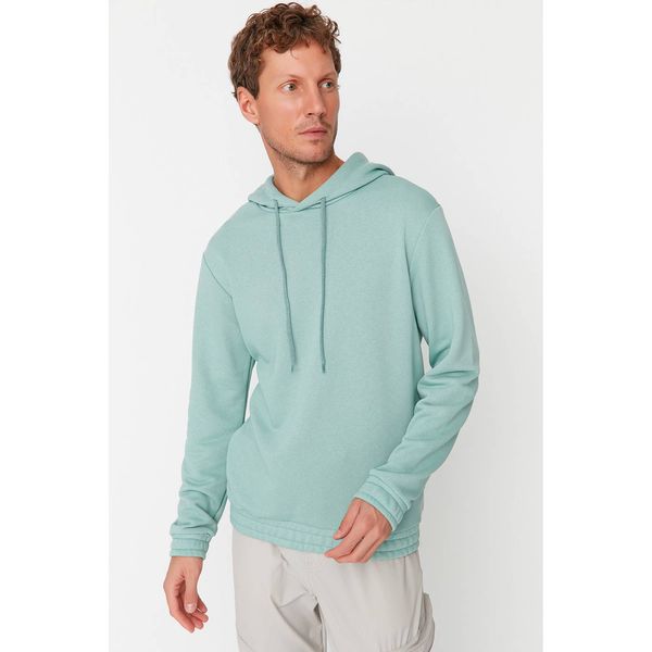 Trendyol Trendyol Mint Men Regular Fit Long Sleeve Hooded Sweatshirt