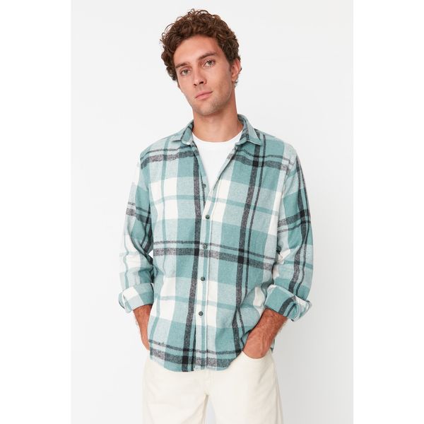 Trendyol Trendyol Mint Men Regular Fit Plaid Shirt