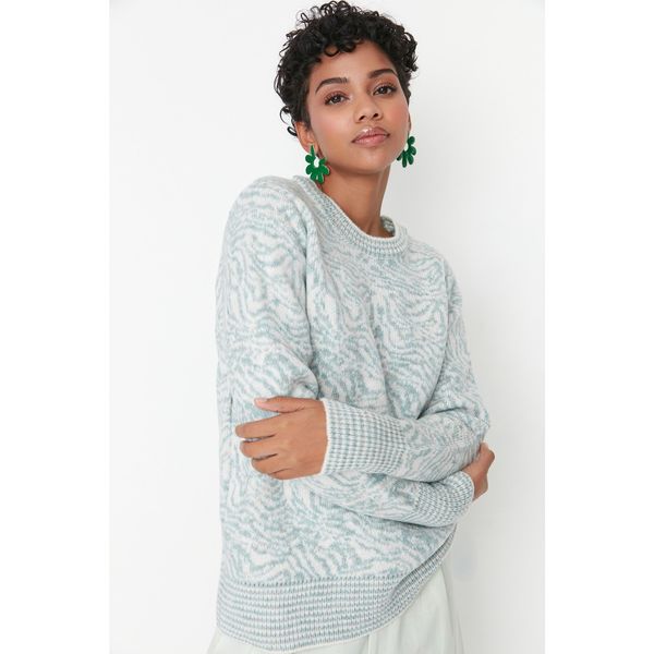 Trendyol Trendyol Mint Patterned Knitwear Sweater
