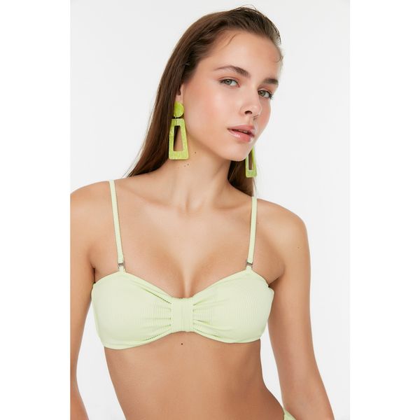 Trendyol Trendyol Mint Textured Strapless Bikini Top