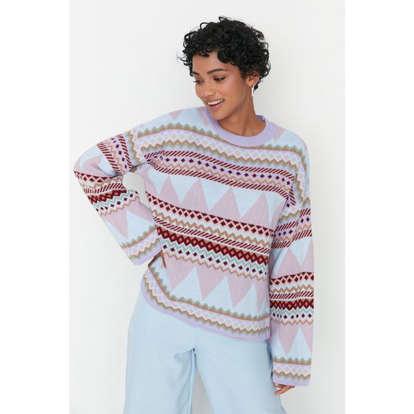 Trendyol Trendyol Multicolor Jacquard Knitwear Sweater