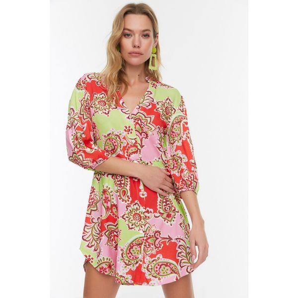 Trendyol Trendyol Multicolor Patterned Shirt Dress