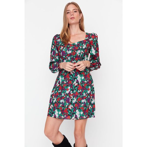 Trendyol Trendyol Multicolored Balloon Sleeve Dress