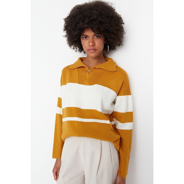 Trendyol Trendyol Mustard High Collar Knitwear Sweater
