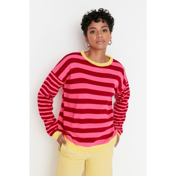Trendyol Trendyol Mustard Striped Knitwear Sweater