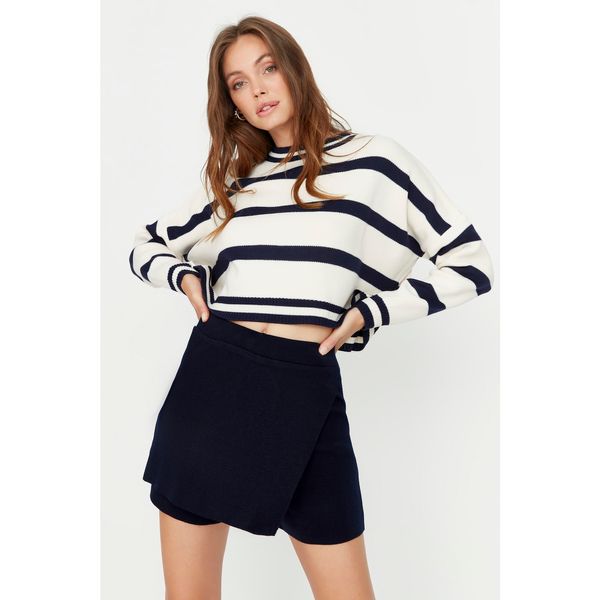 Trendyol Trendyol Navy Blue Basic Knitwear Short Skirt