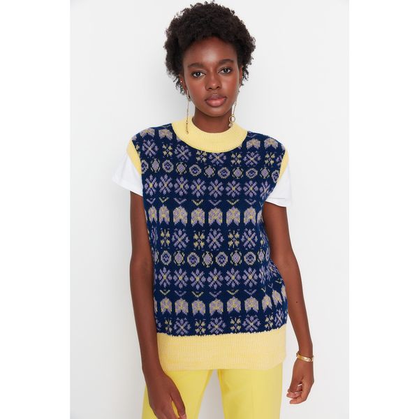 Trendyol Trendyol Navy Blue Crew Neck Knitwear Sweater