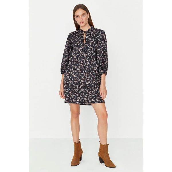 Trendyol Trendyol Navy Blue Foulard Collar Dress