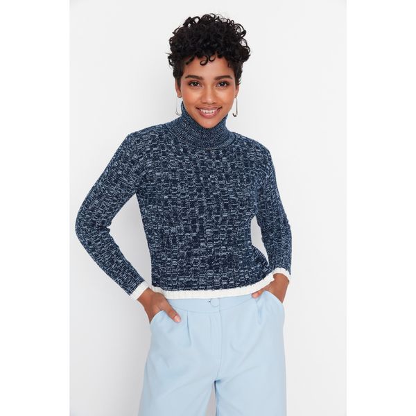 Trendyol Trendyol Navy Blue Gradient Knitwear Sweater
