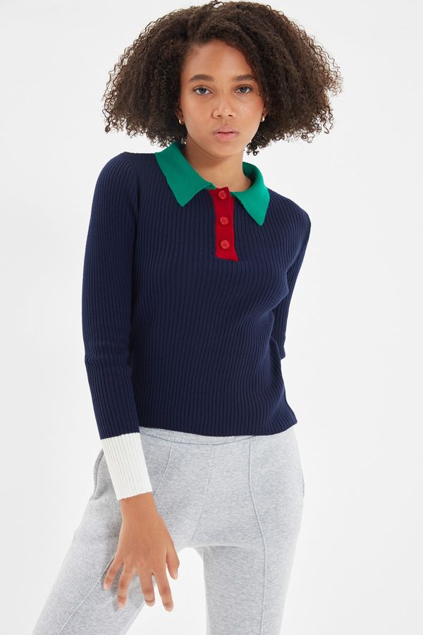 Trendyol Trendyol Navy Blue Knitwear Sweater