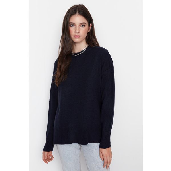 Trendyol Trendyol Navy Blue Oversize Knitwear Sweater