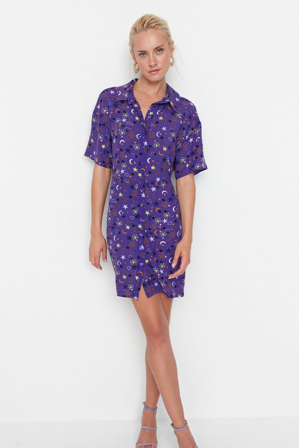 Trendyol Trendyol Navy Blue Shirt Dress Dress