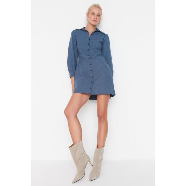 Trendyol Trendyol Navy Blue Shirt Dress