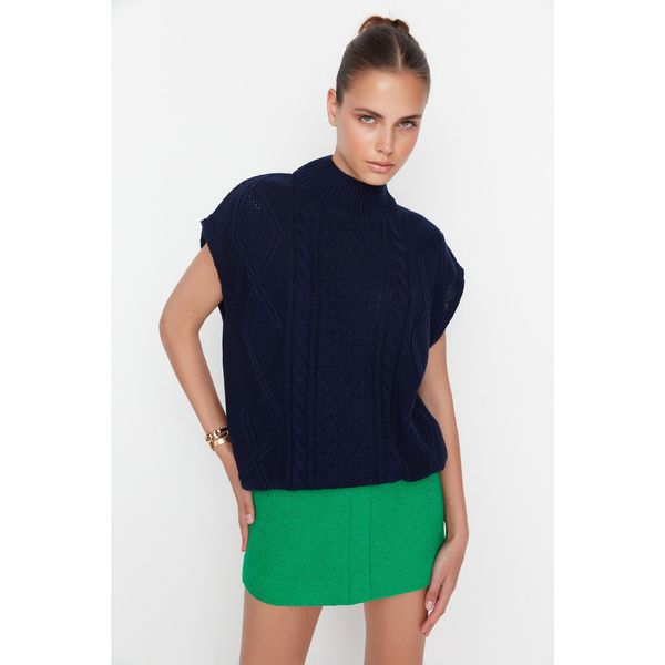 Trendyol Trendyol Navy Blue Turtleneck Knitwear Sweater