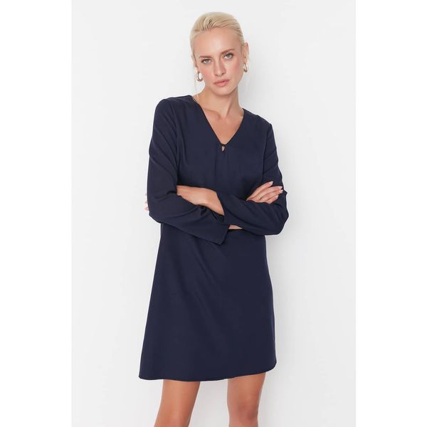 Trendyol Trendyol Navy Blue V-Neck Dress