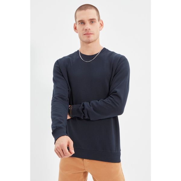 Trendyol Trendyol Navy Men Regular Fit Sweatshirt