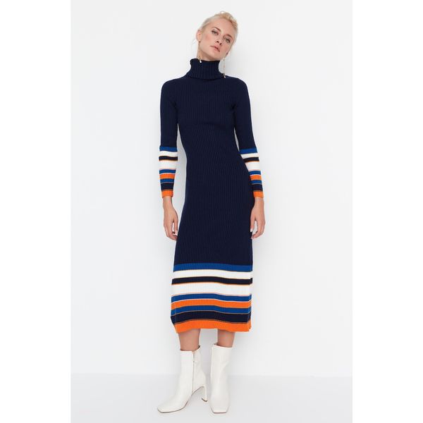 Trendyol Trendyol Navy Striped Knitwear Dress