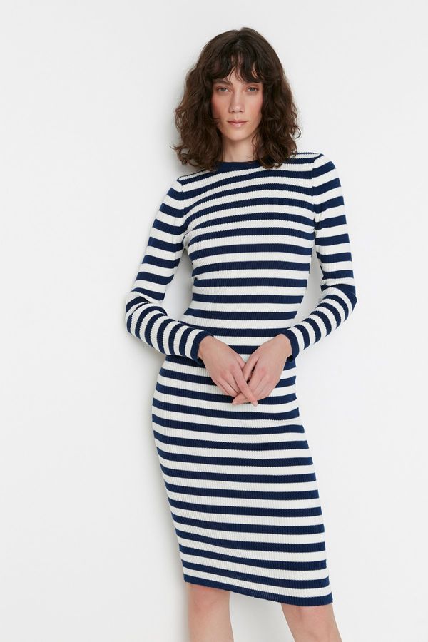 Trendyol Trendyol Navy Striped Knitwear Dress