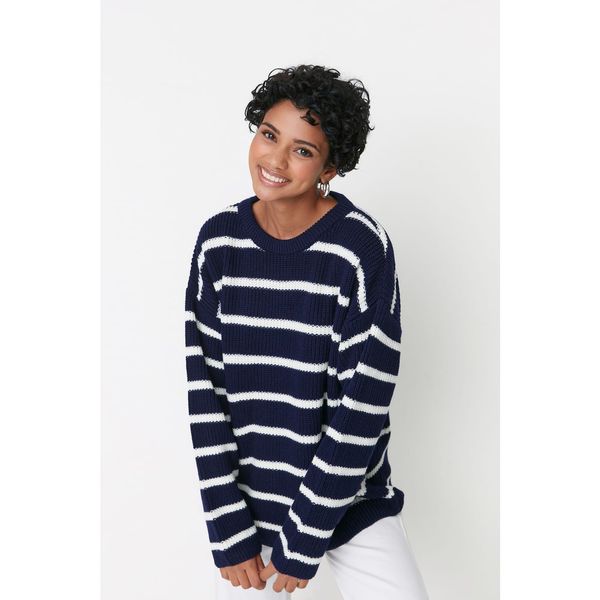 Trendyol Trendyol Navy Striped Knitwear Sweater