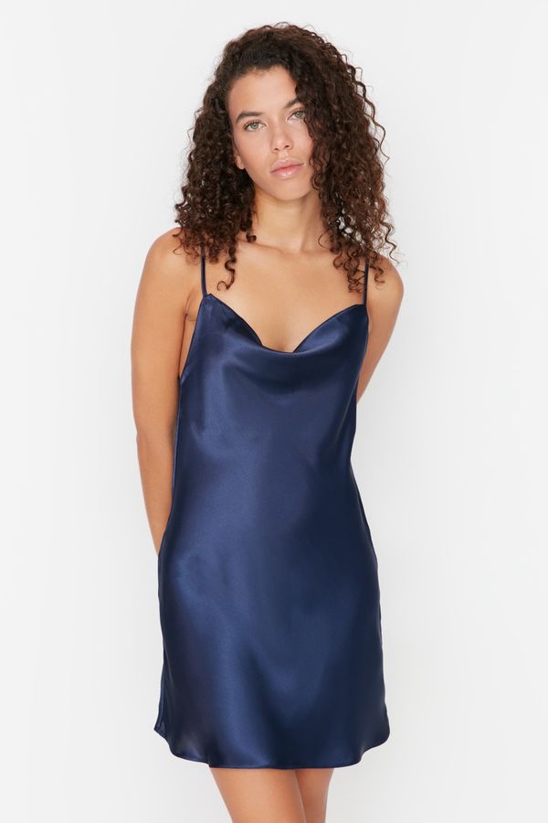 Trendyol Trendyol Nightgown - Navy blue - Basic
