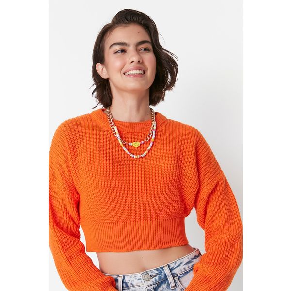 Trendyol Trendyol Orange Crop Knitwear Sweater