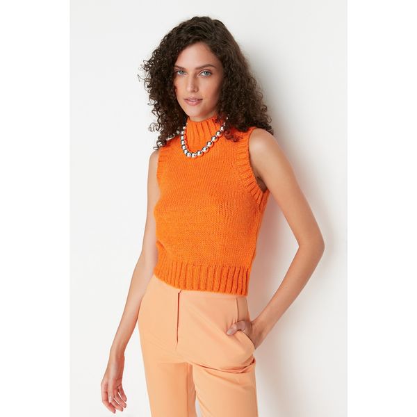 Trendyol Trendyol Orange Crop Knitwear Sweater