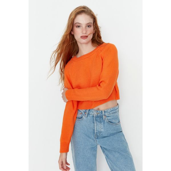 Trendyol Trendyol Orange Crop Knitwear Sweater