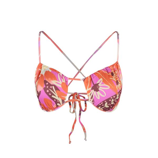 Trendyol Trendyol Orange Floral Print Bikini Top