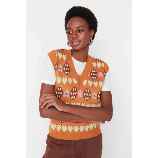 Trendyol Trendyol Orange Jacquard Knitwear Sweater