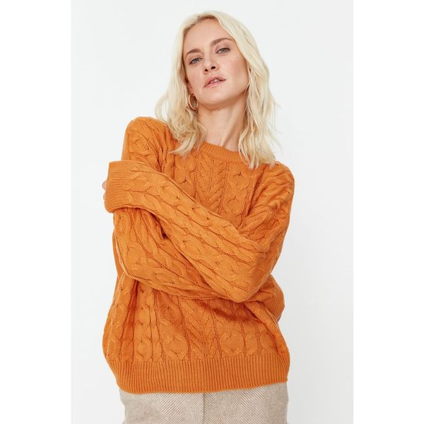 Trendyol Trendyol Orange Knitted Detailed Knitwear Sweater