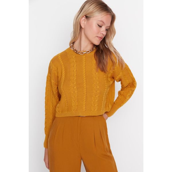 Trendyol Trendyol Orange Knitted Detailed Knitwear Sweater