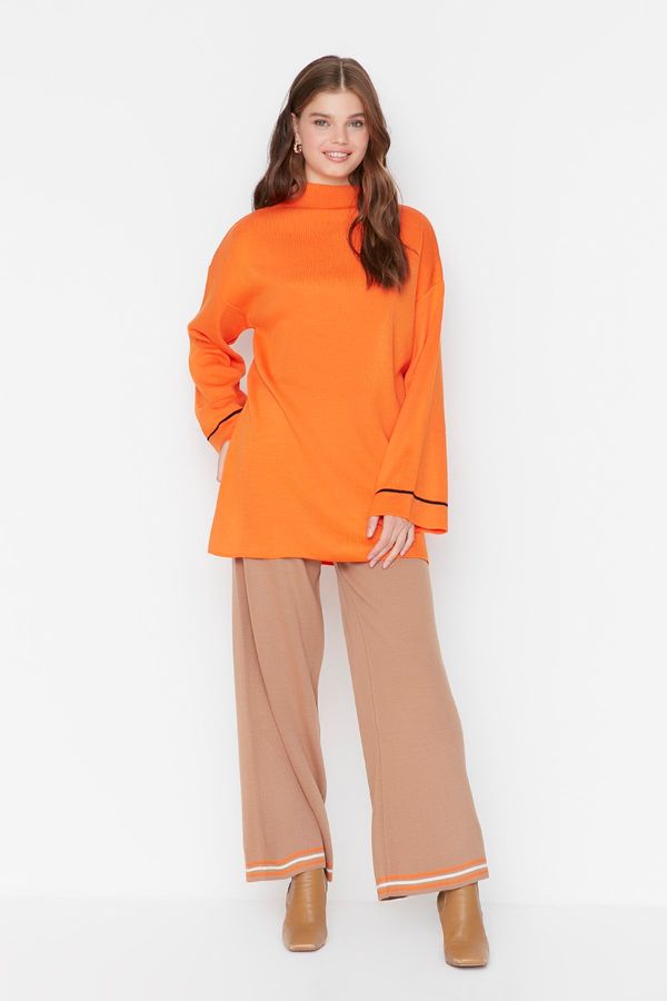 Trendyol Trendyol Orange Line Detailed Knitwear Bottom-Top Set