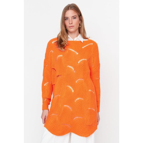 Trendyol Trendyol Orange Openwork Knitwear Sweater