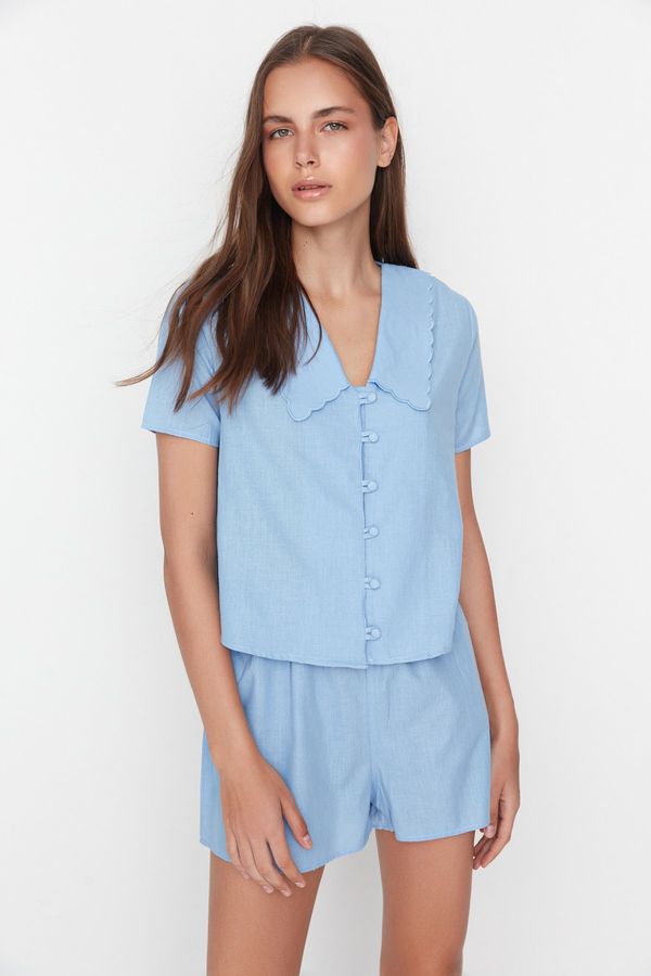 Trendyol Trendyol Pajama Set - Blue - Plain