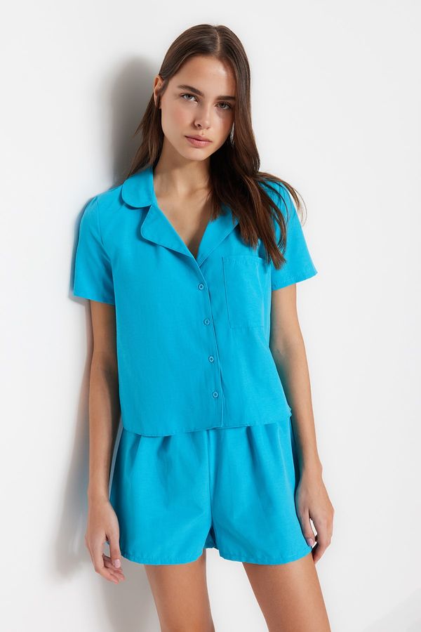 Trendyol Trendyol Pajama Set - Blue - Plain