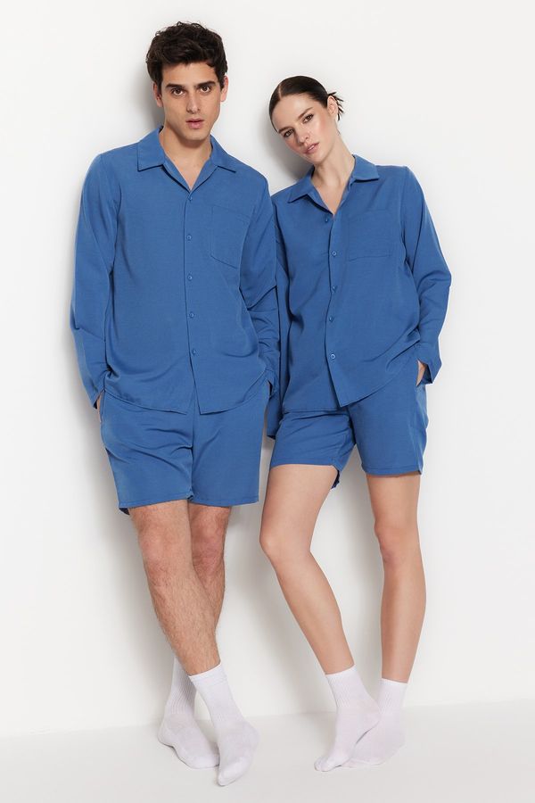 Trendyol Trendyol Pajama Set - Blue - Plain