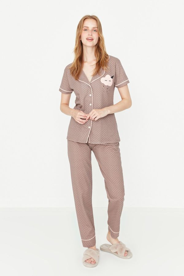 Trendyol Trendyol Pajama Set - Brown - Graphic