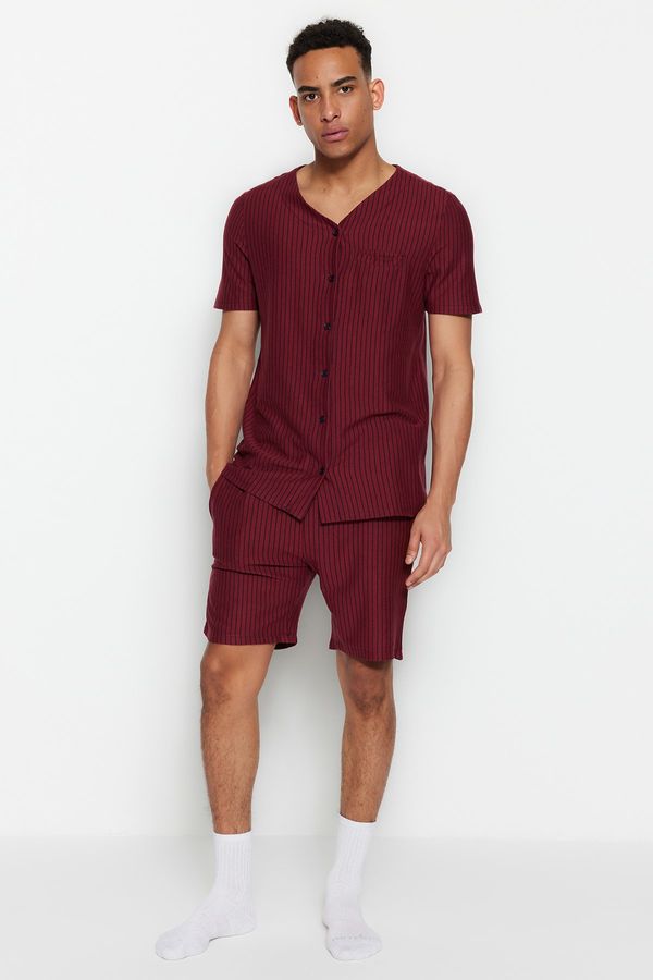 Trendyol Trendyol Pajama Set - Burgundy - Colorblock