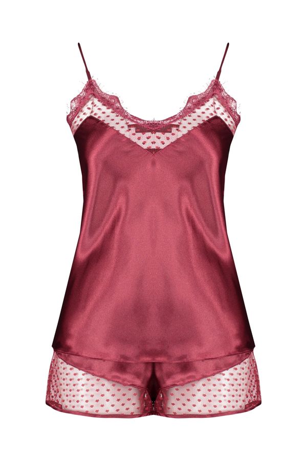 Trendyol Trendyol Pajama Set - Burgundy - Plain