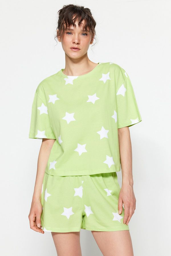 Trendyol Trendyol Pajama Set - Green - Geometric pattern