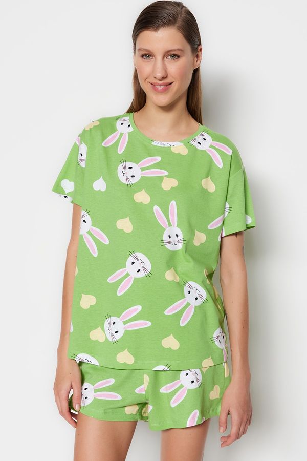Trendyol Trendyol Pajama Set - Green - Graphic