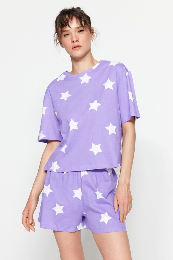 Trendyol Trendyol Pajama Set - Purple - Geometric pattern