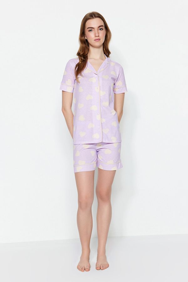 Trendyol Trendyol Pajama Set - Purple - Heart