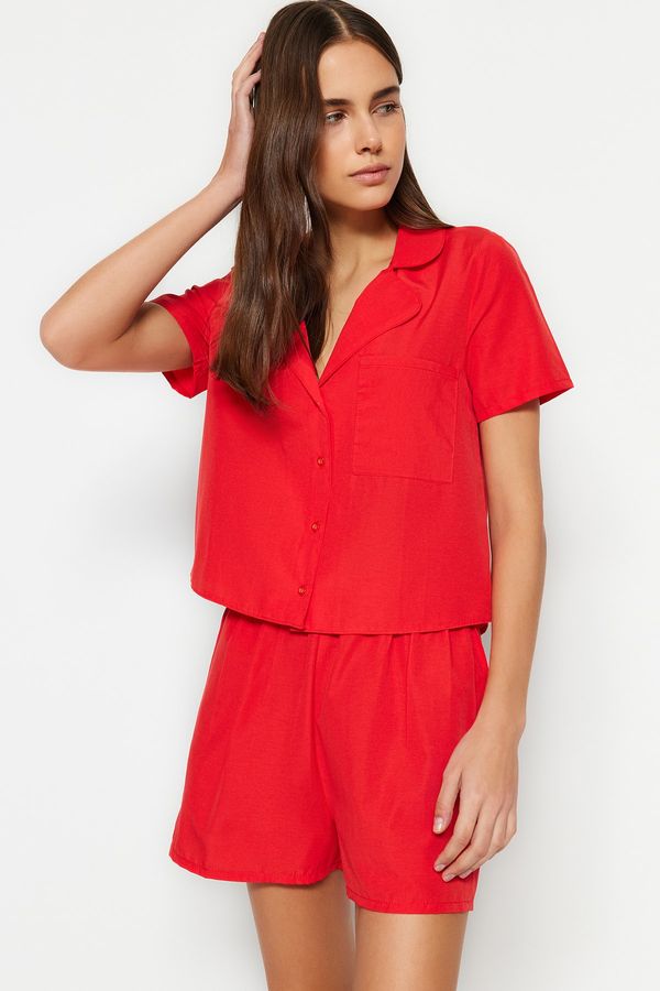 Trendyol Trendyol Pajama Set - Red - Plain