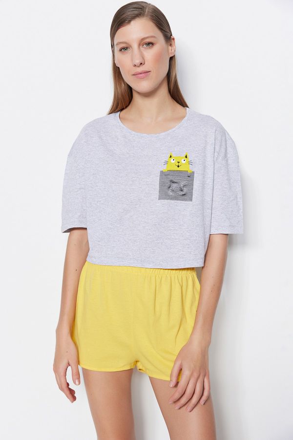 Trendyol Trendyol Pajama Set - Yellow - Animal print